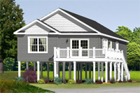 This is a color rendering of these house plans.