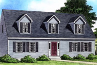 This is a colored rendering of these colonial house plans.