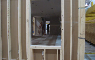 A room being built with wood framing.