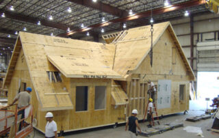 A house under construction.