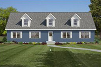 This is the front elevation for these country house plans.